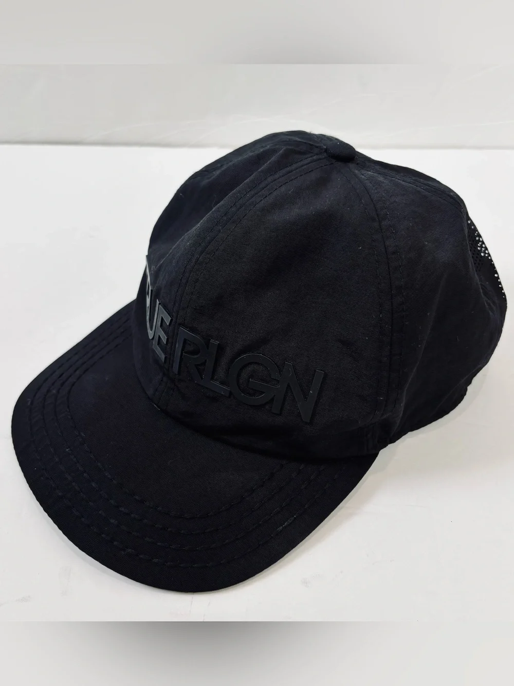True Religion Man's Logo lightning bolt hat baseball cap black one size